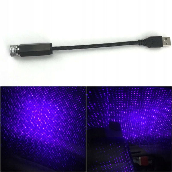 LED USB automobilio žvaigždžių projektorius, mėlynas A82