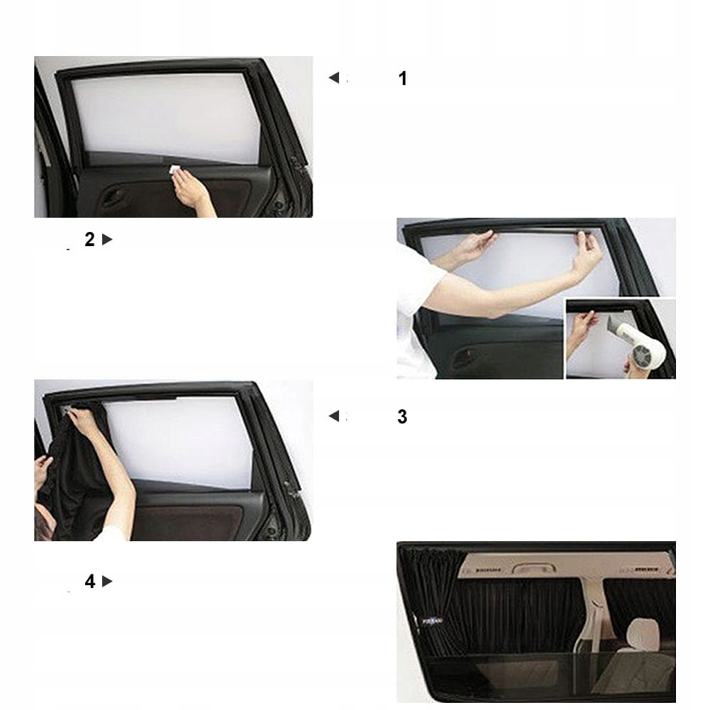 Automobilio saulės užuolaidos juodos 50x39 cm A115
