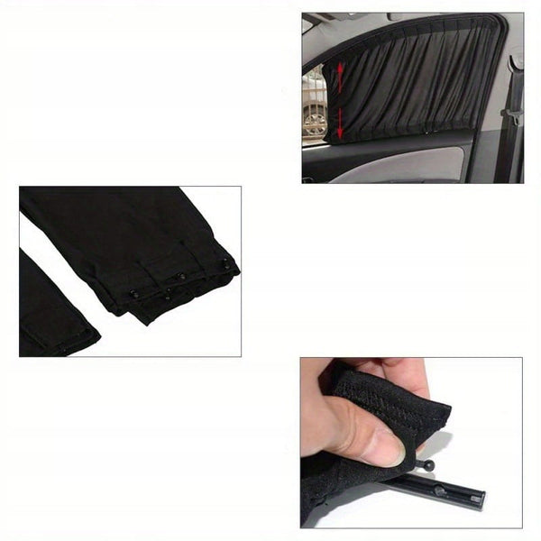 Automobilio saulės užuolaidėlės juodos 50x47 cm A114