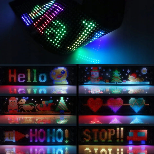 Spalvotas LED ekranas automobiliui 16x80 cm XXXL A111