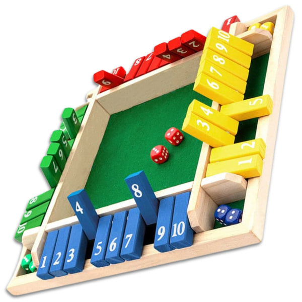 Medinis stalo žaidimas Shut the Box, spalvotas TP94
