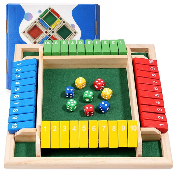 Medinis stalo žaidimas Shut the Box, spalvotas TP94