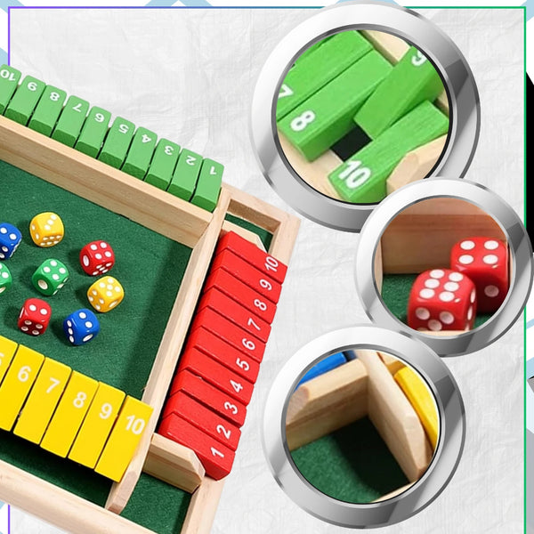 Medinis stalo žaidimas Shut the Box, spalvotas TP94