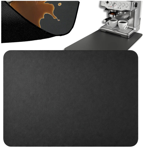 Kilimėlis po kavos aparatas juodas PVC 30 x 50 cm H171