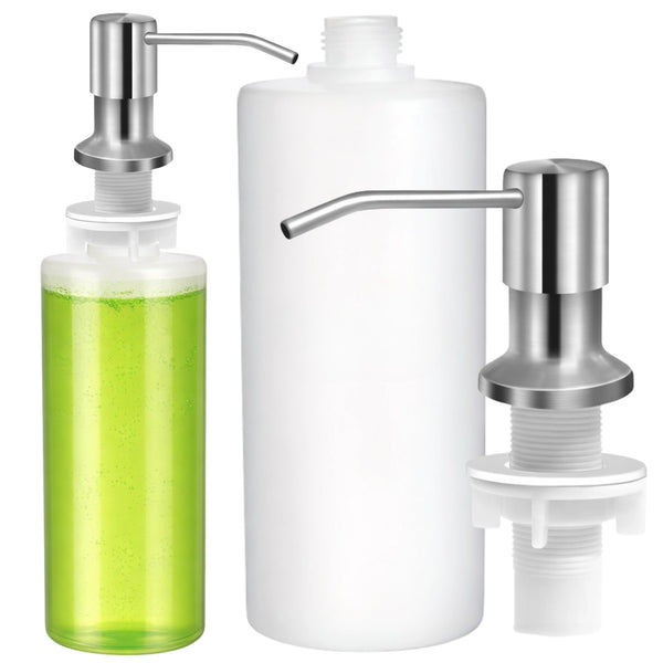 Įmontuojamas dozatorius sidabrinis 500 ml DH128