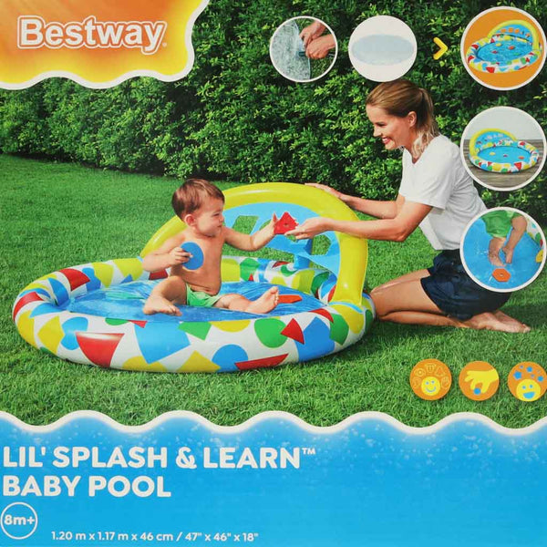 BESTWAY 52378 vaikiškas pripučiamas baseinėlis su minkštu dugnu, 120 cm N7
