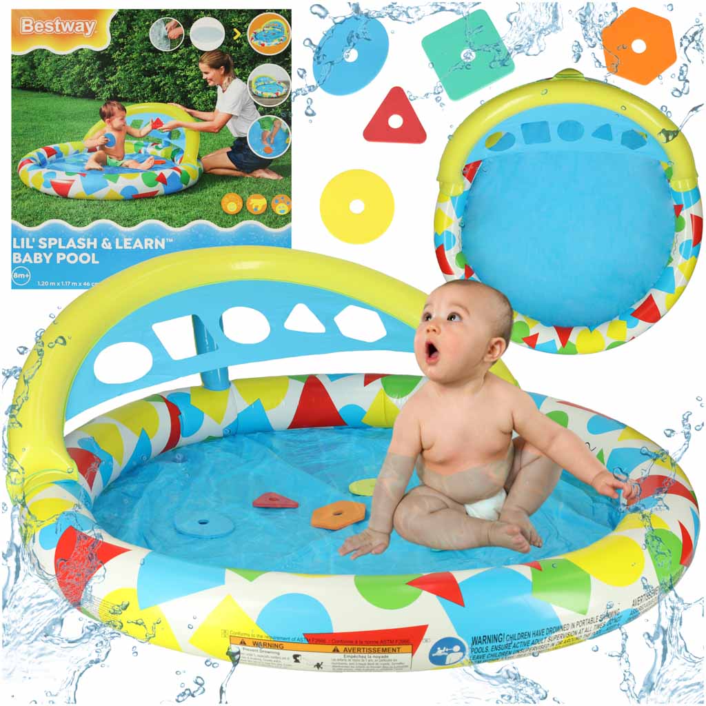 BESTWAY 52378 vaikiškas pripučiamas baseinėlis su minkštu dugnu, 120 cm N7