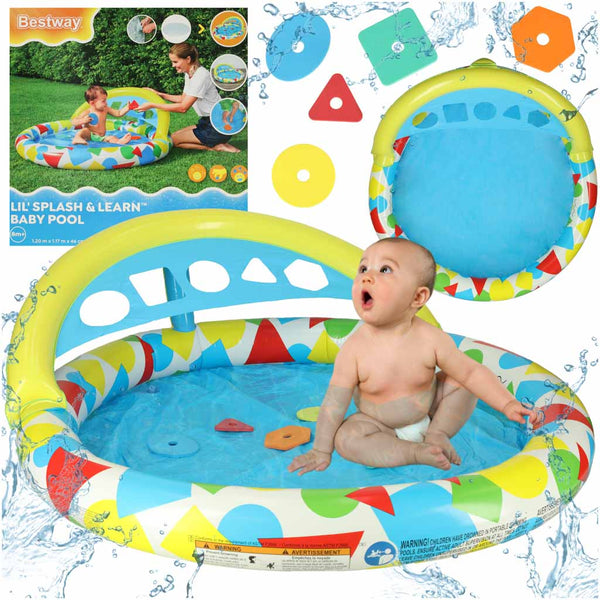 BESTWAY 52378 vaikiškas pripučiamas baseinėlis su minkštu dugnu, 120 cm N7