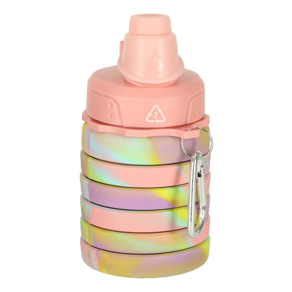 Silikoninė sulankstoma gertuvė su rankenėle, be BPA, 500 ml, vaivorykštinė N102
