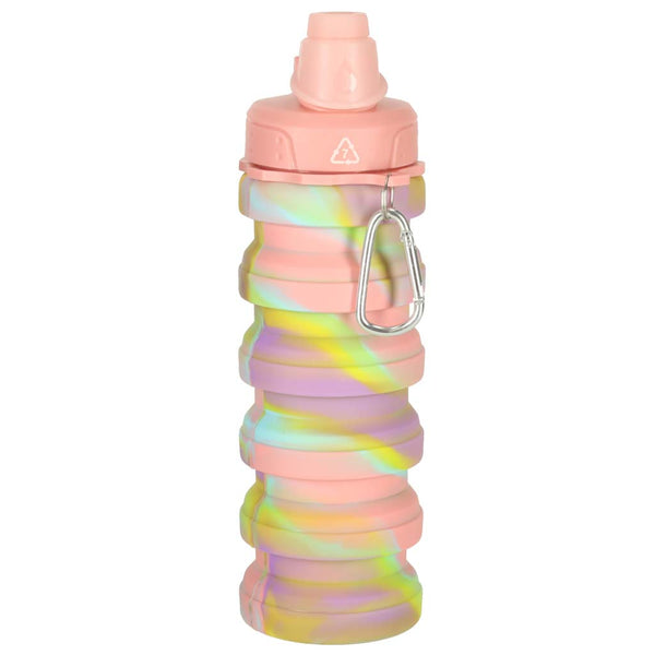 Silikoninė sulankstoma gertuvė su rankenėle, be BPA, 500 ml, vaivorykštinė N102