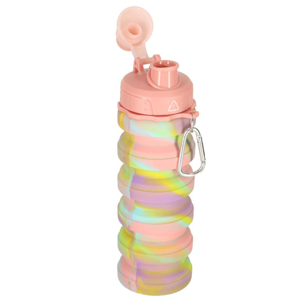 Silikoninė sulankstoma gertuvė su rankenėle, be BPA, 500 ml, vaivorykštinė N102