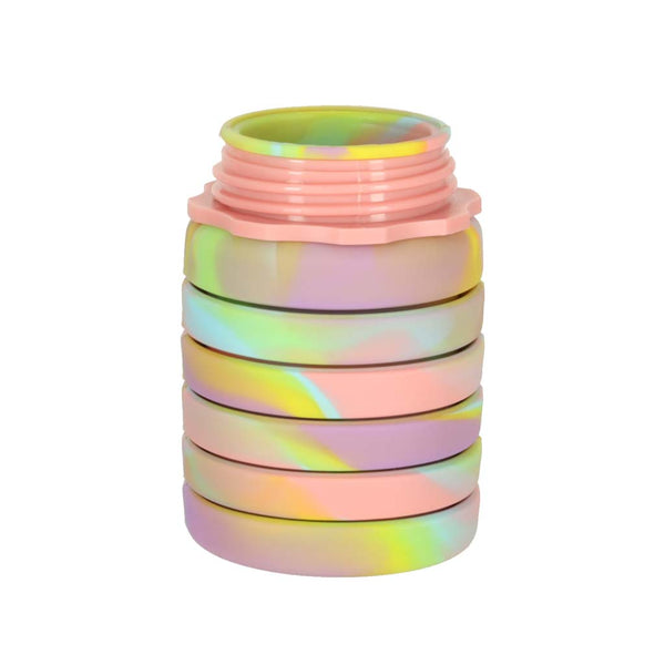Silikoninė sulankstoma gertuvė su rankenėle, be BPA, 500 ml, vaivorykštinė N102