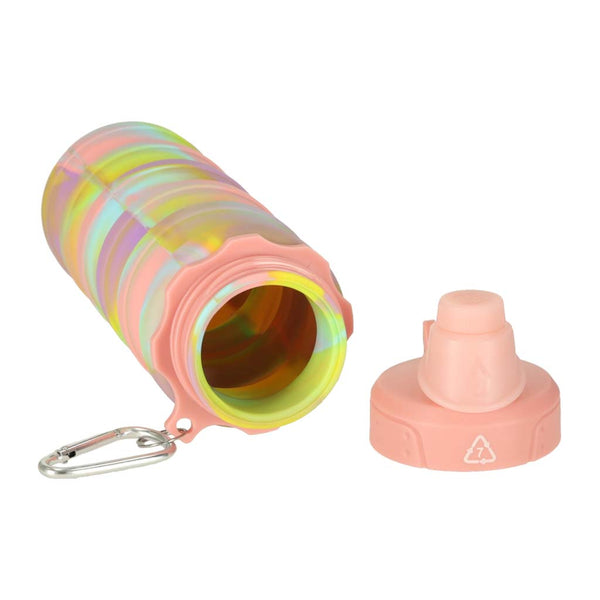 Silikoninė sulankstoma gertuvė su rankenėle, be BPA, 500 ml, vaivorykštinė N102