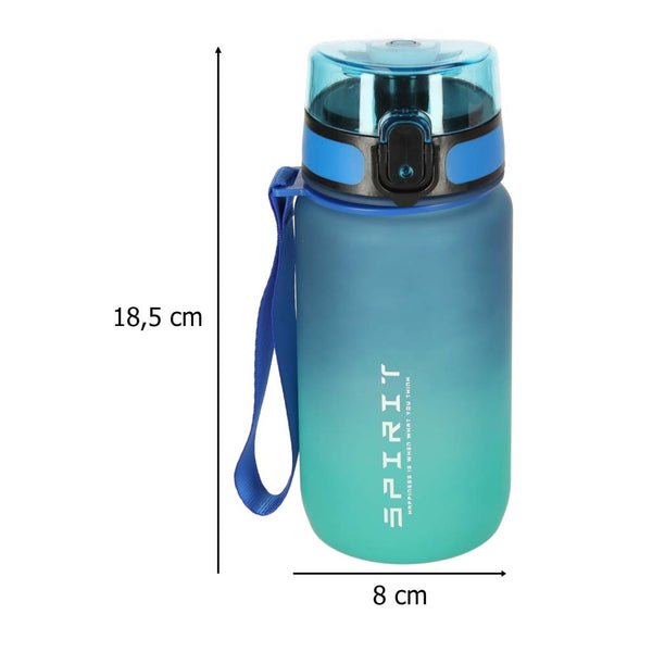Sportinis vandens buteliukas su gertuve, be BPA, 600 ml, mėlynai žalias N87