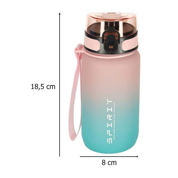 Sportinis vandens buteliukas su snapeliu, be BPA, 600 ml, rožinis–mėlynas N94