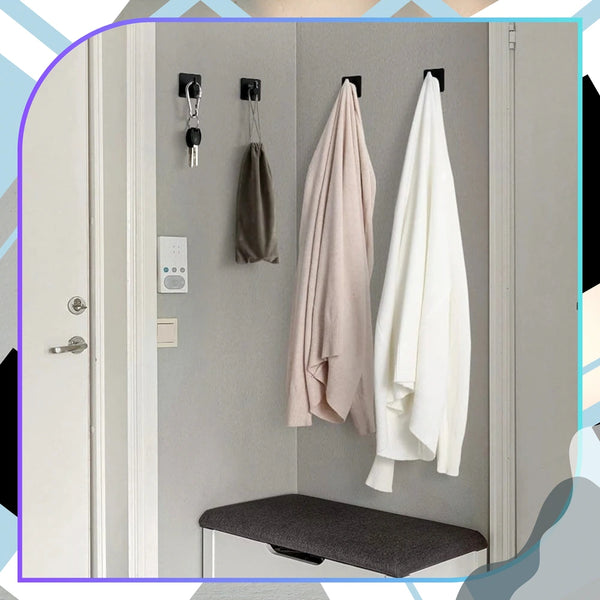 Sieninių kabliukų rinkinys juodas metalinis Loft (3 vnt.) DH31
