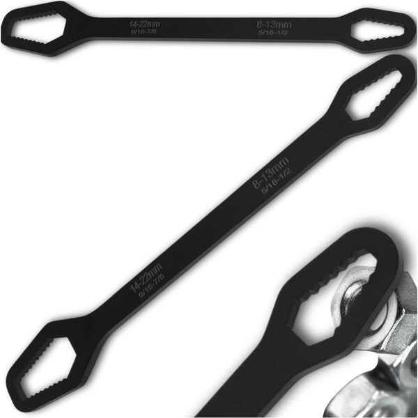 Savaime užsifiksuojantis dvigalvis raktas 8–22 mm A8