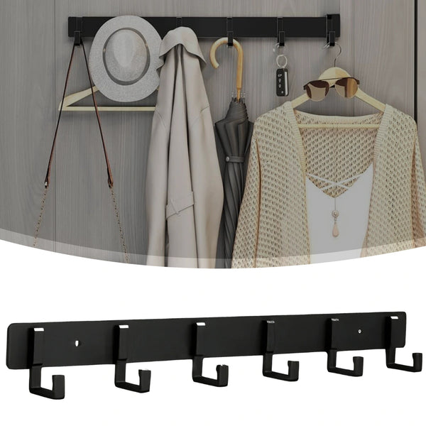 Sieninis kabliukas su 4 kabliais, juodas, Loft DH56