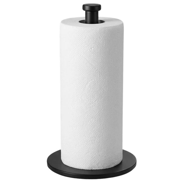 Minimalistinis popierinių rankšluosčių stovas, juodas E79