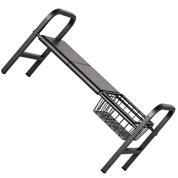 Ištraukiama lentyna po kriaukle, juoda, 53–88 cm E136