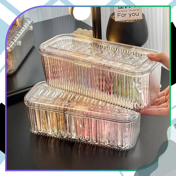Skaidrus PVC papuošalų organizatorius, 10 dėžučių TP163