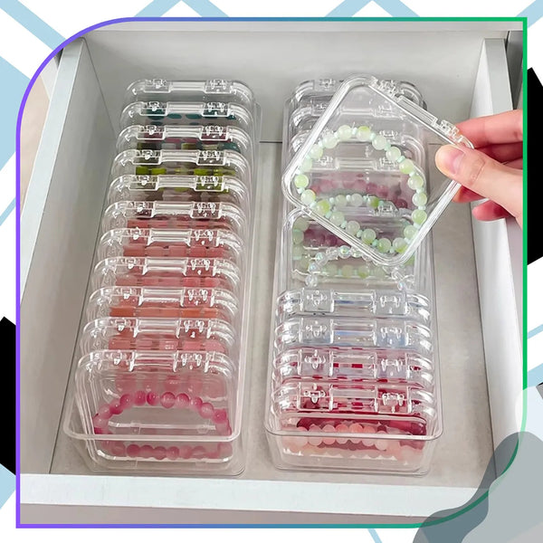 Skaidrus PVC papuošalų organizatorius, 12 dėžučių TP165