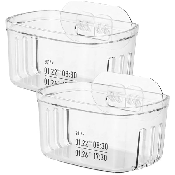 Sieninis virtuvės organizatorius, skaidrus PVC, 2 vnt. E36