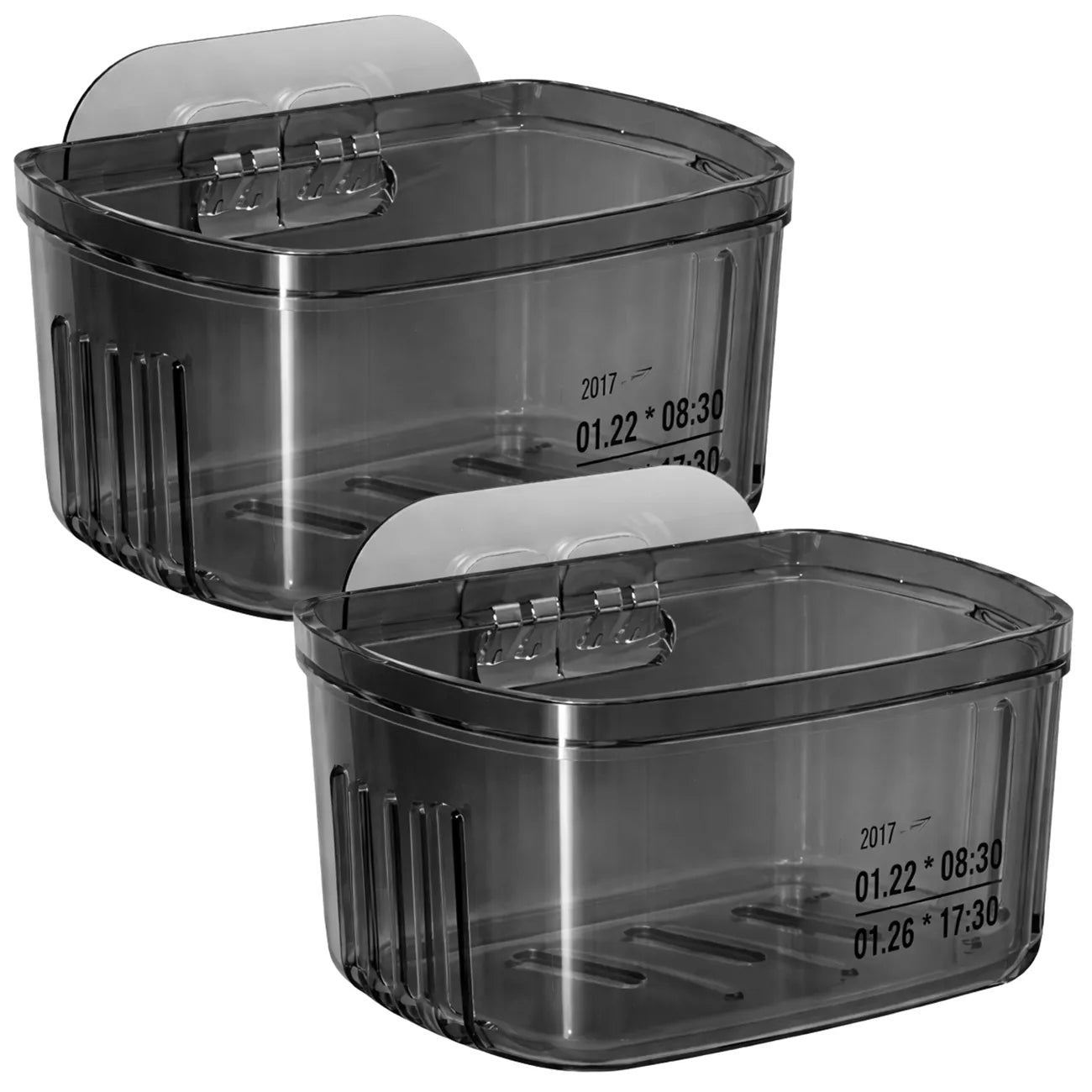 Sieninis laikymo organizatorius, pilkas PVC, 2 vnt. E37