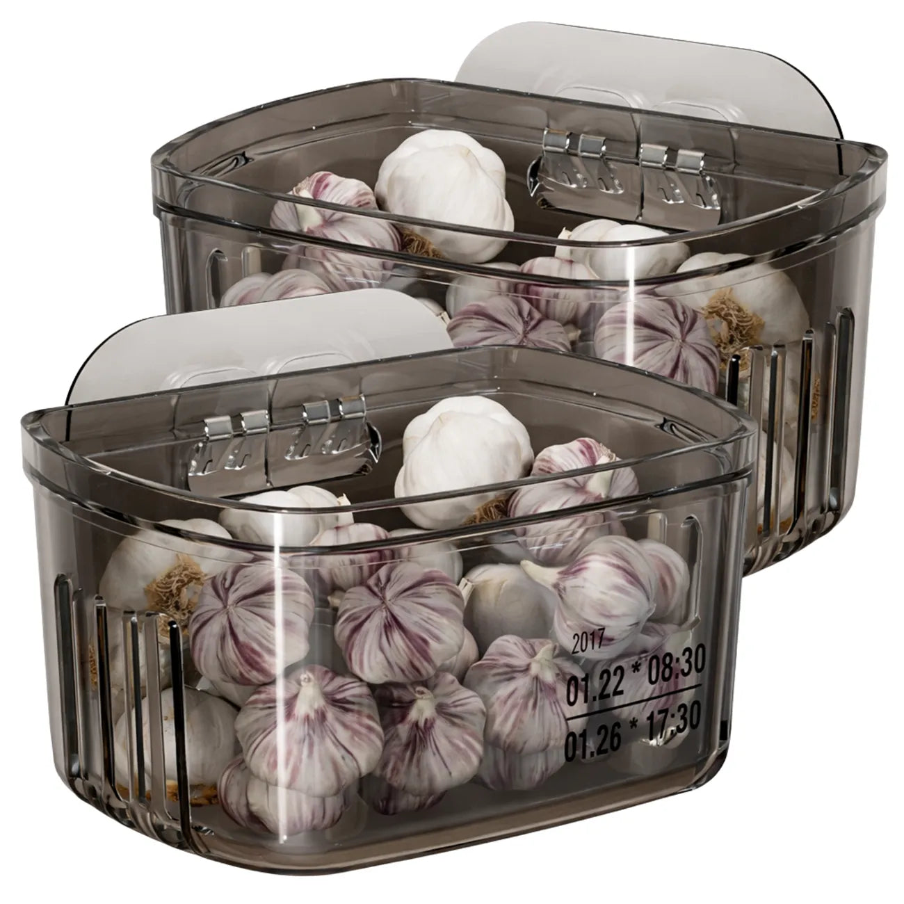 Sieninis laikymo organizatorius, pilkas PVC, 2 vnt. E37