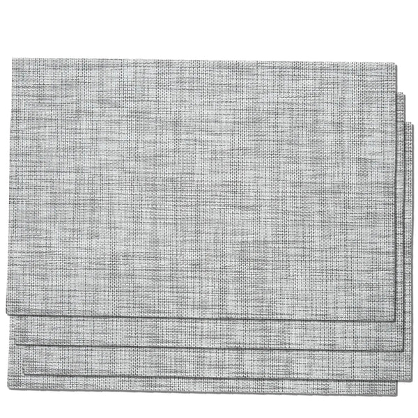 Pilki austi PVC stalo padėkliukai 45x30 cm, 4 vnt. E64