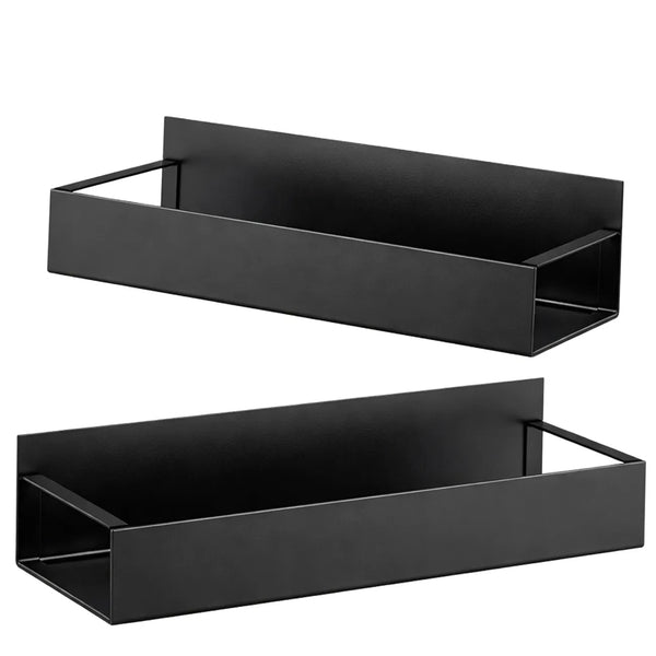 Magnetinis virtuvės organizatorius, juodas, 2 lentynos E48