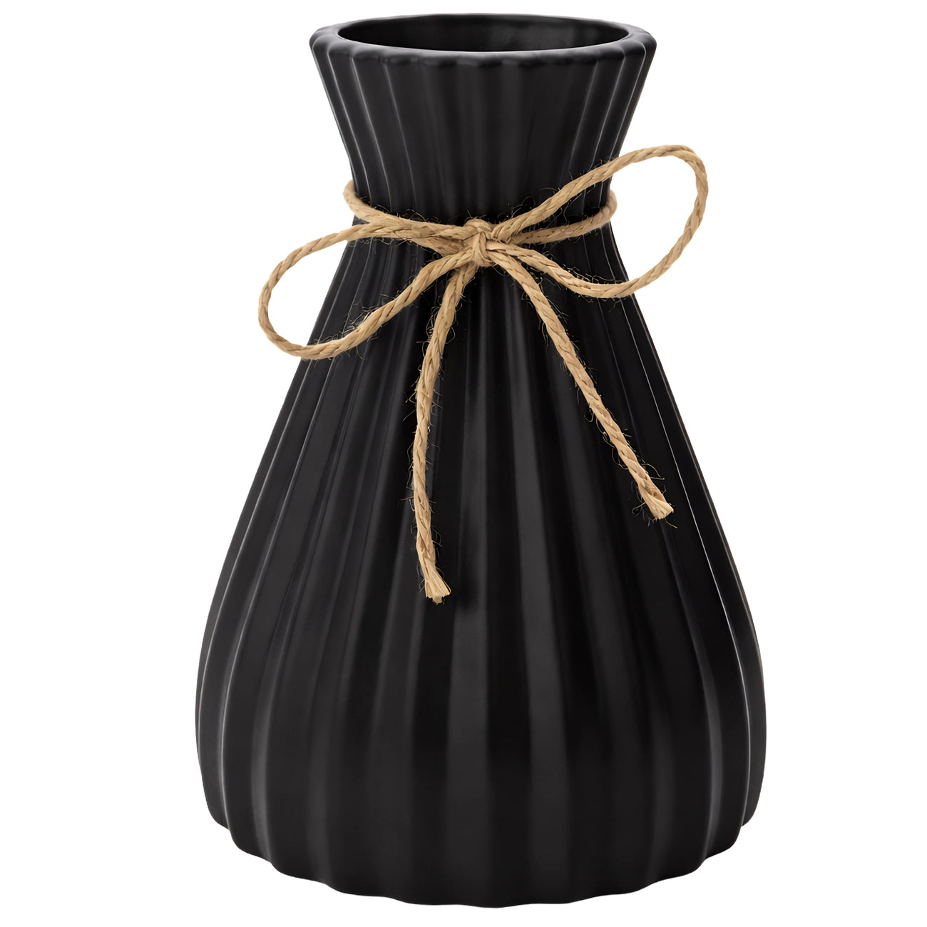 Dekoratyvinė juoda plastikinė vaza, origami E151