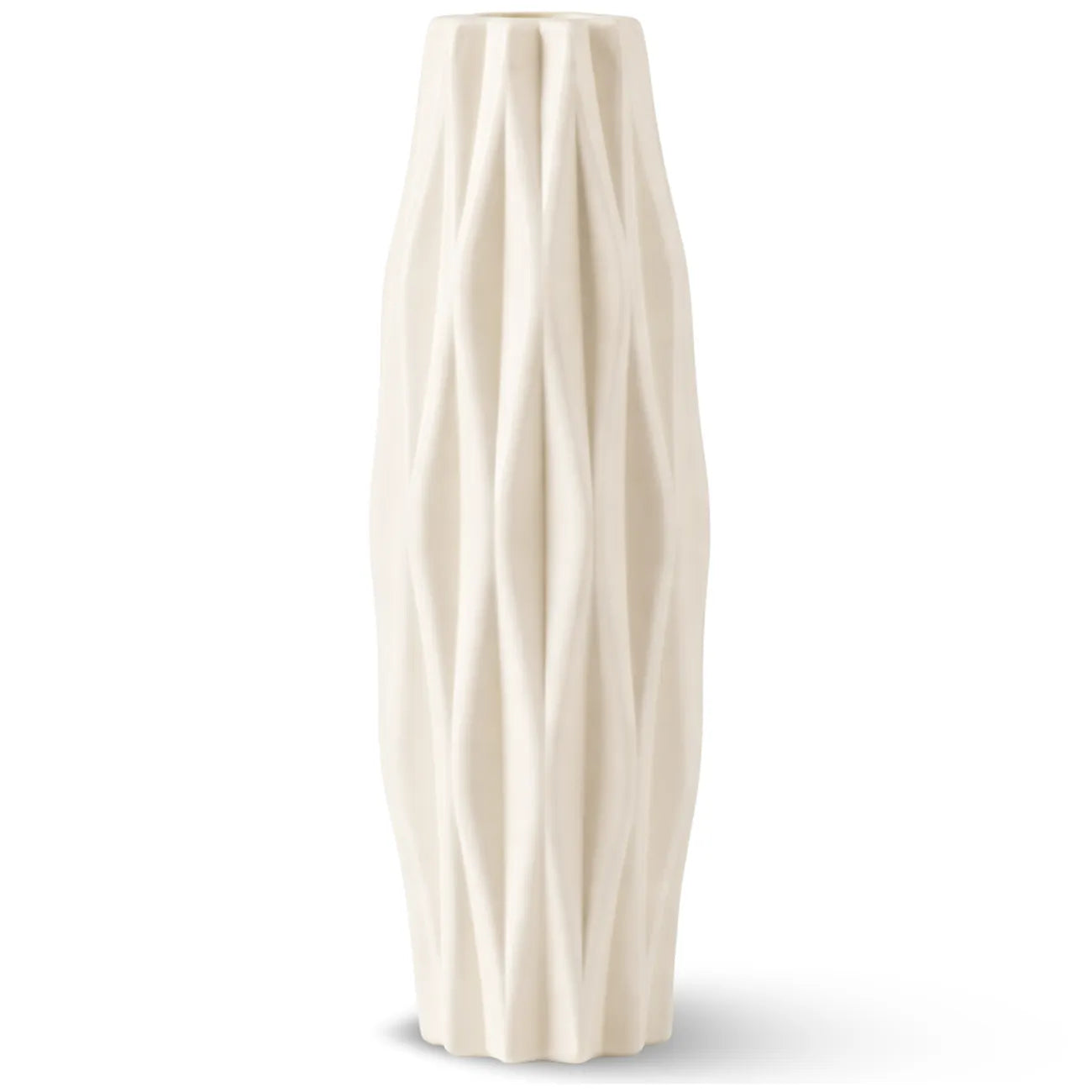 Dekoratyvinė vaza, kreminė PVC, 21 cm TP107