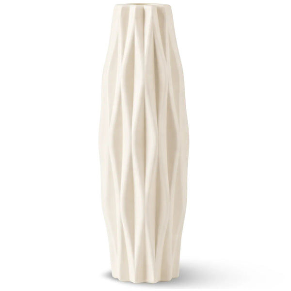 Dekoratyvinė vaza, kreminė PVC, 21 cm TP107