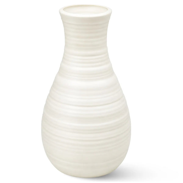 Dekoratyvinė vaza gėlėms, kreminė PVC 21 cm TP109