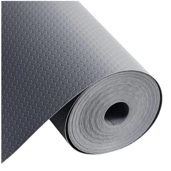 Pilkas PVC neslystantis kilimėlis stalčiams 500x50 cm E72