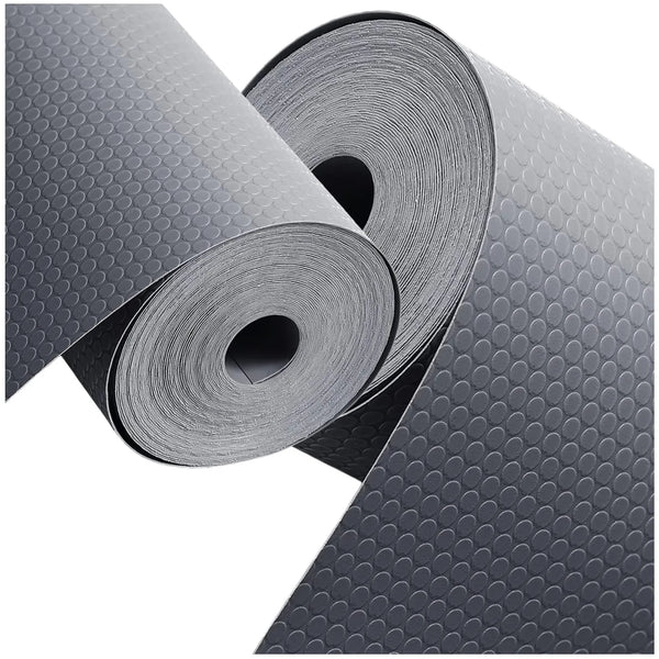Pilkas PVC neslystantis kilimėlis stalčiams 500x50 cm E72