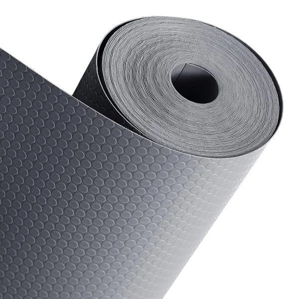 Pilkas PVC neslystantis kilimėlis stalčiams 500x50 cm E72