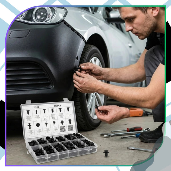 Universalus 245 auto tvirtinimo klipsų rinkinys E143
