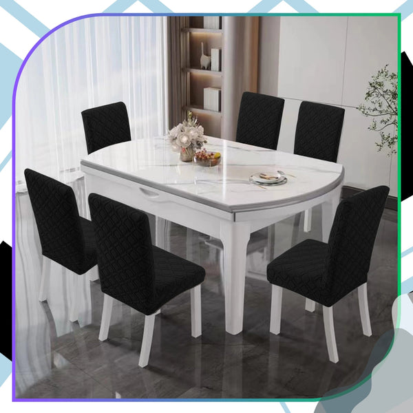 Kėdės užvalkalas juodas poliesteris minimalistinis E162