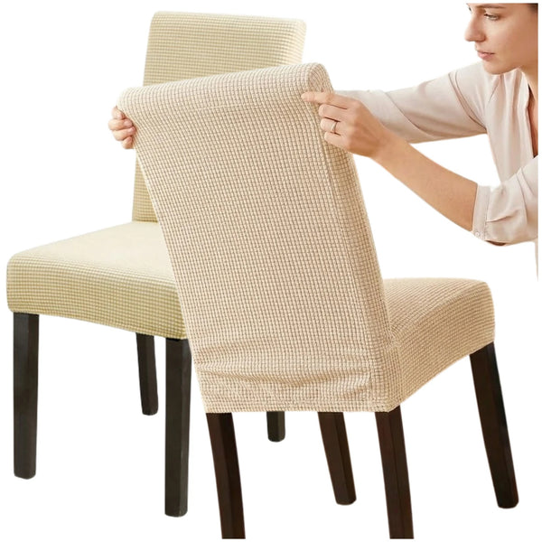 Elastingas smėlio spalvos kėdės užvalkalas E166