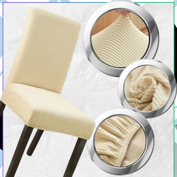 Elastingas smėlio spalvos kėdės užvalkalas E166