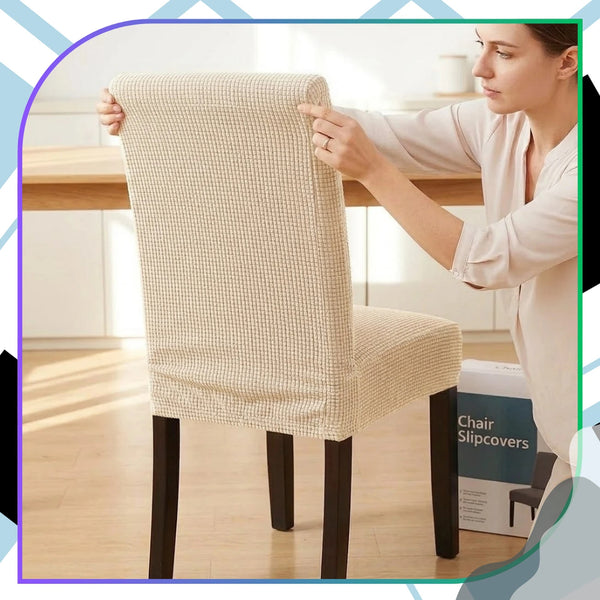 Elastingas smėlio spalvos kėdės užvalkalas E166