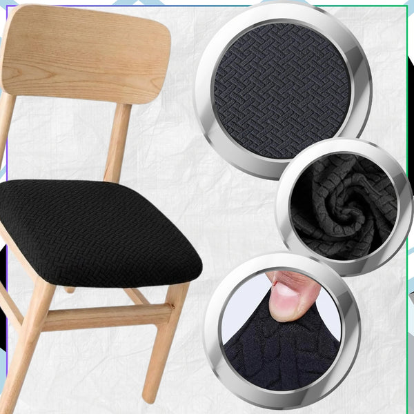 Elastingas juodas kėdės sėdynės užvalkalas E172