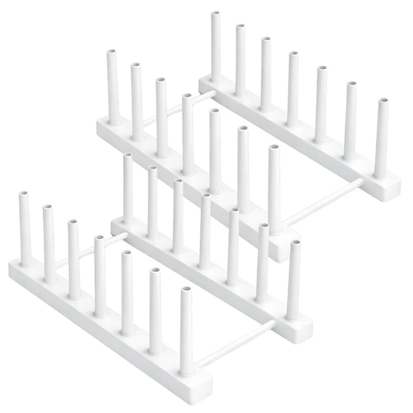 Baltas lėkščių džiovintuvas-stovas, PVC, 2 vnt. E55