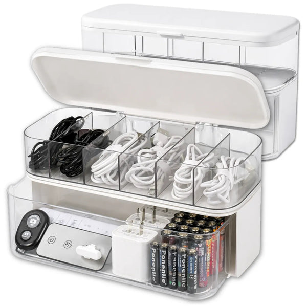 Uždaromas kabelių organizatorius PVC, baltas TP124