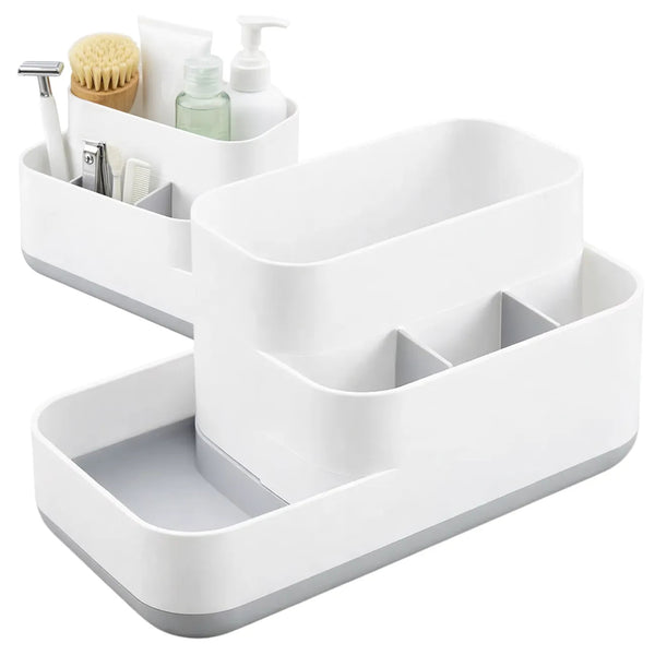 Kosmetikos organizatorius baltas PVC 23x13x12 cm TP132