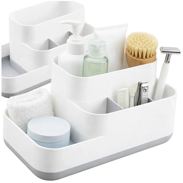 Kosmetikos organizatorius baltas PVC 23x13x12 cm TP132