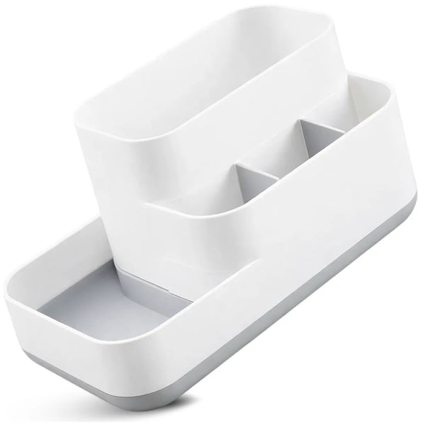 Kosmetikos organizatorius baltas PVC 23x13x12 cm TP132
