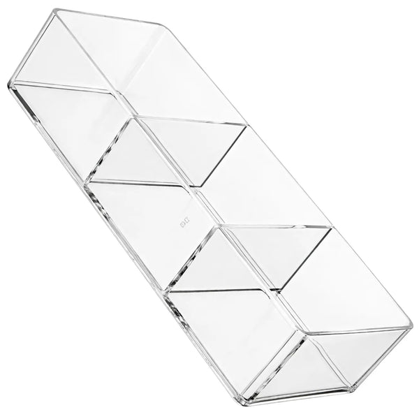Skaidrus PVC kosmetikos organizatorius, 3 skyriai TP159